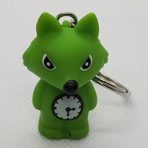 Vintage Star Awards Green Clock Fox Keychain